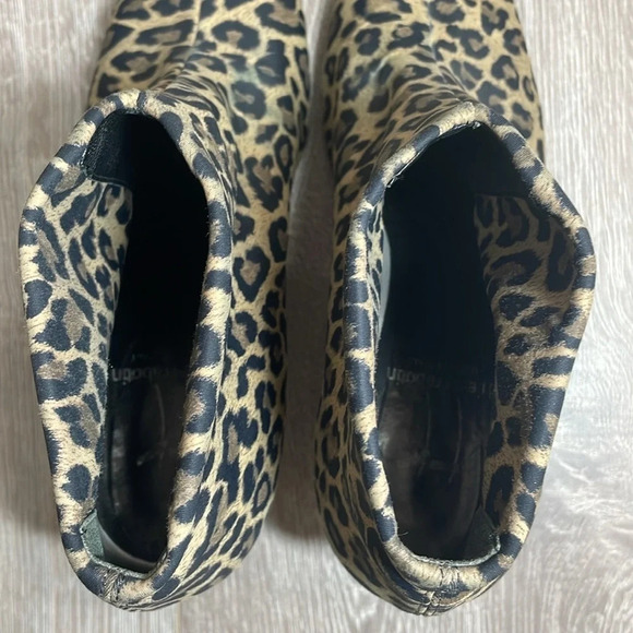 Thierry Rabotin Ella Leopard Vero Cuoio Suede Heel Booties Italian Designer 36.5 - Picture 5 of 15